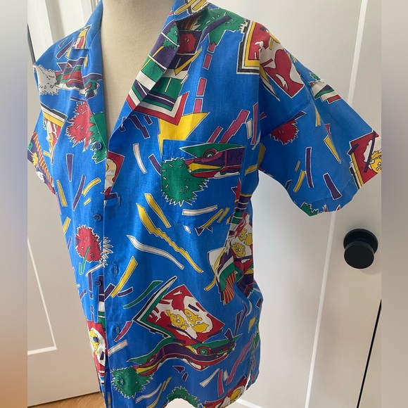 Vintage 80’s Button-Up T-Shirt - Picture 3 of 10